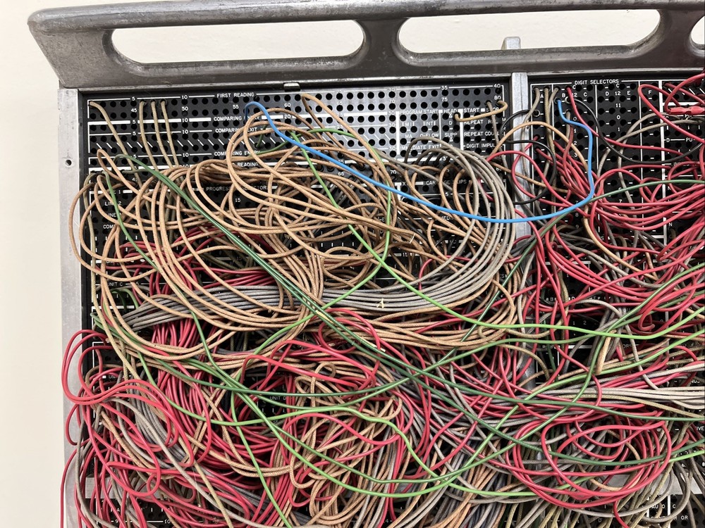 Vintage IBM 910 Plugboard Panel Control Board.