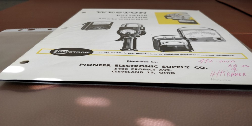 1961 Weston Portable Testing Instruments ~ catalog Brochure