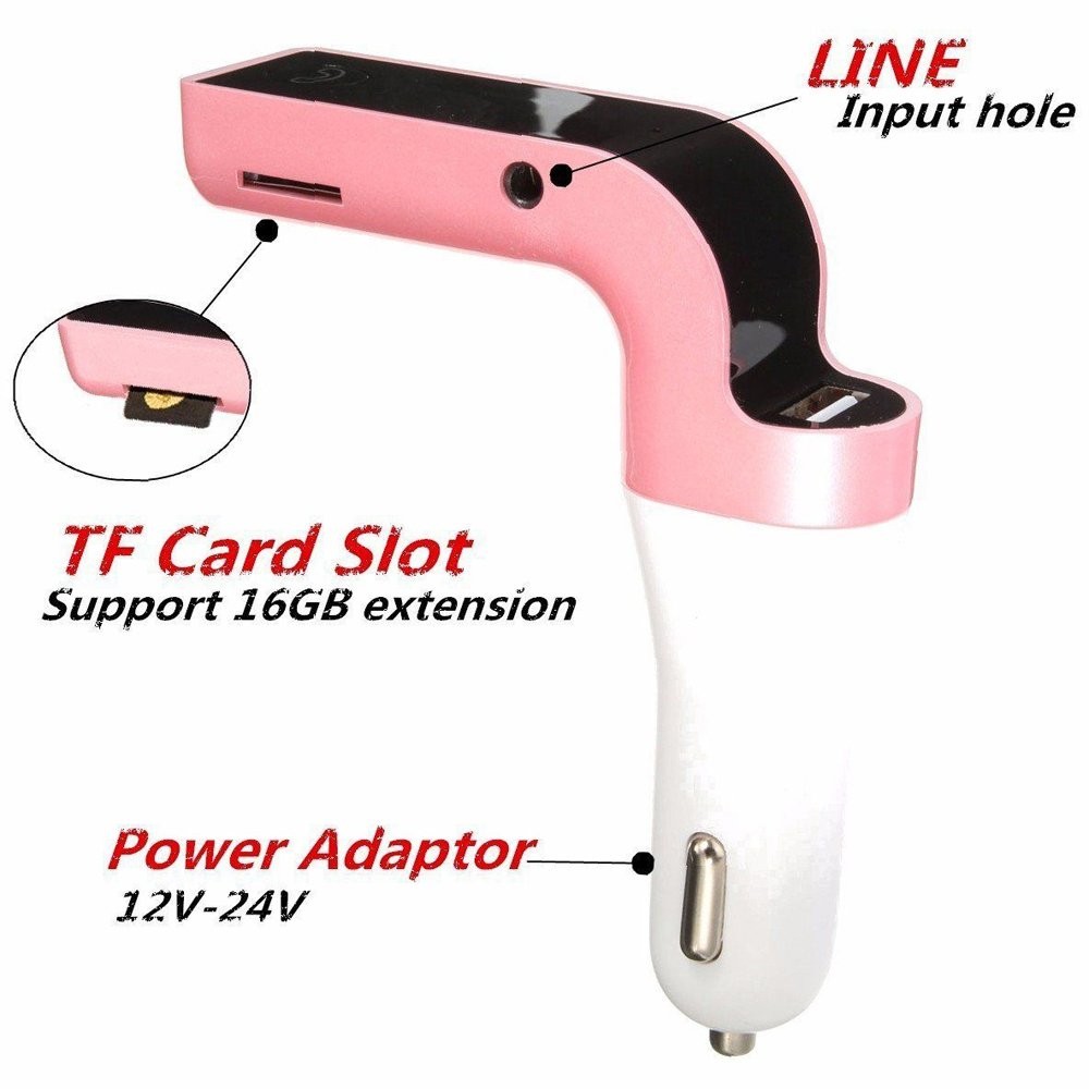 4-in-1 Car Kit MP3 Player Hands Wireless Bluetooth FM Transmitter G7 + AUX Mo...