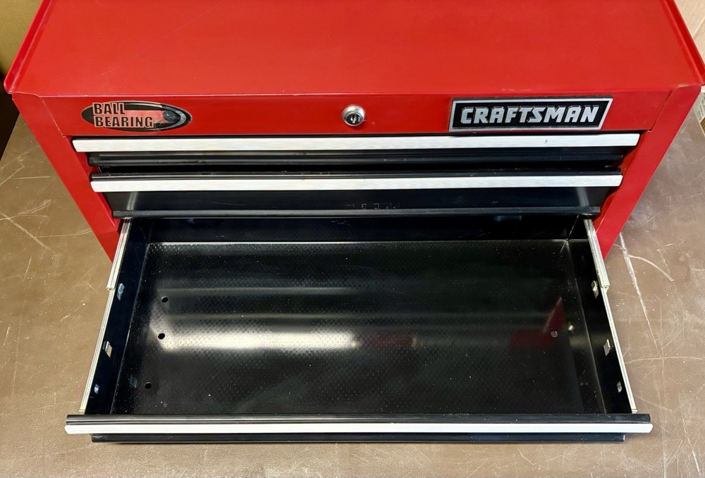Craftsman 3 Drawer 12" Middle Tool Box Mid Intermediate Riser Chest W/ Keys 🔑