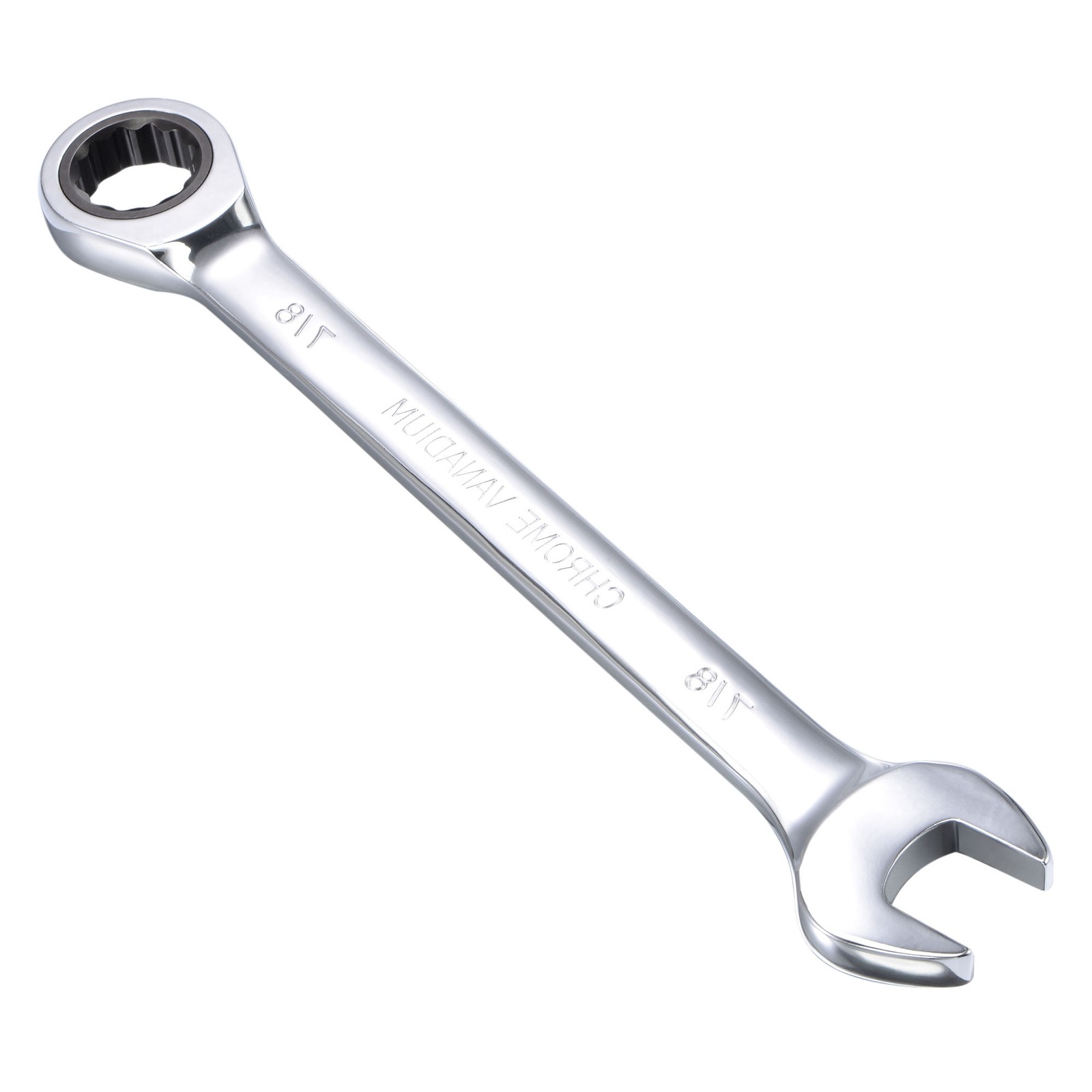 7/8" Ratcheting Combination Wrench for Repair Spanner Tool SAE 72 Teeth 12 Point