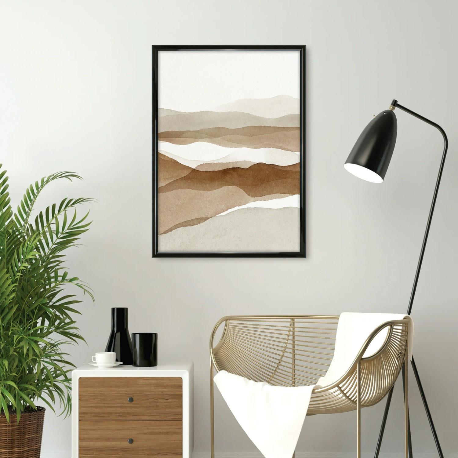 20" x 28" Black Rounded Picture & Poster Wall Frame Home Decor, Modern Style