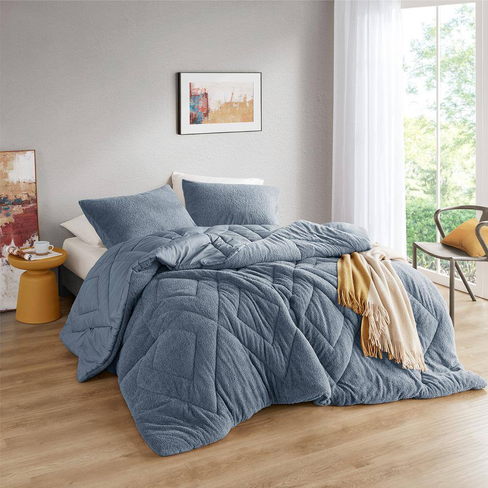 Kyla 3-Piece Blue Microfiber King/Cal King Comforter Set