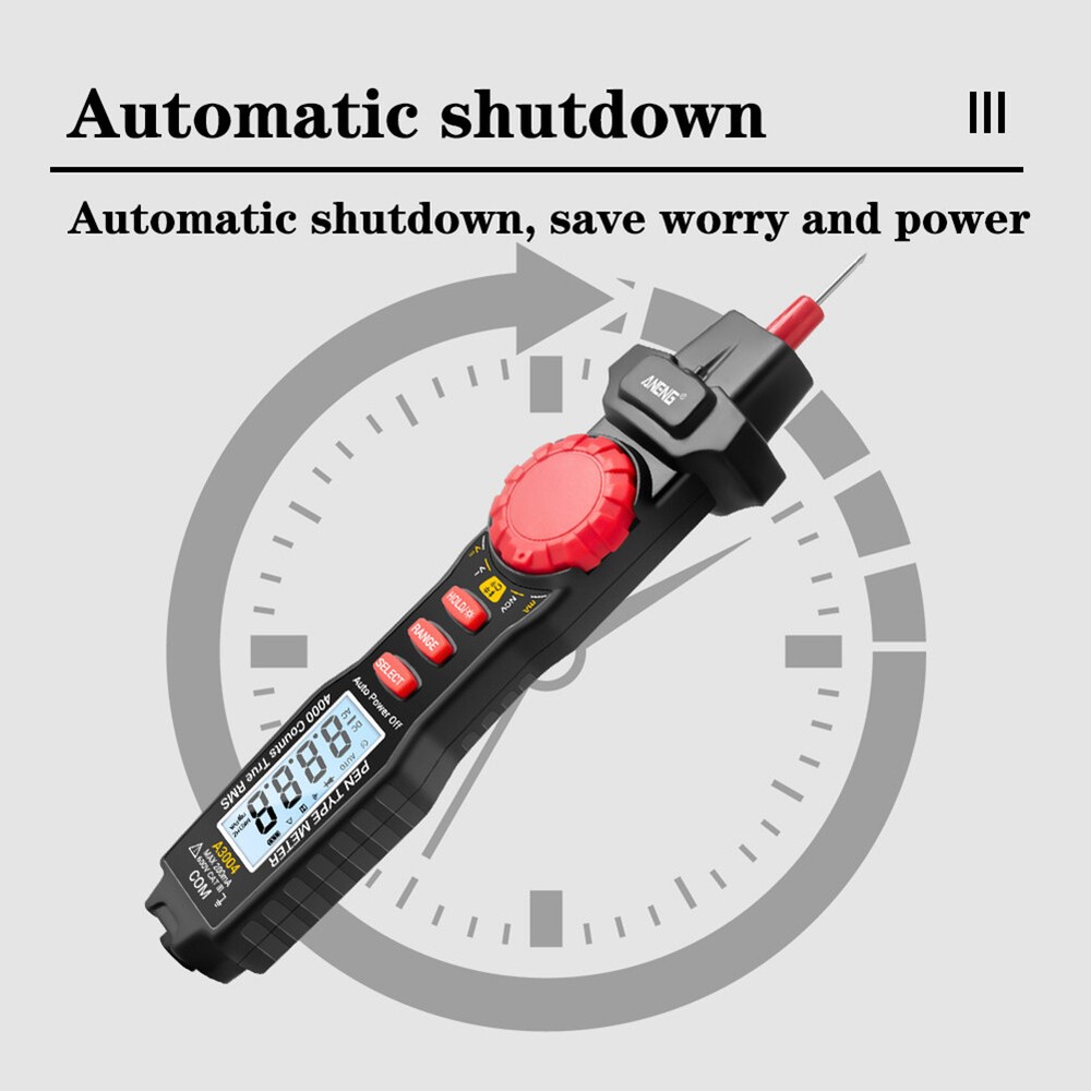 ANENG A3004 Pen Type Digital Multimeter AC DC Ammeter Voltmeter with Backlit LCD