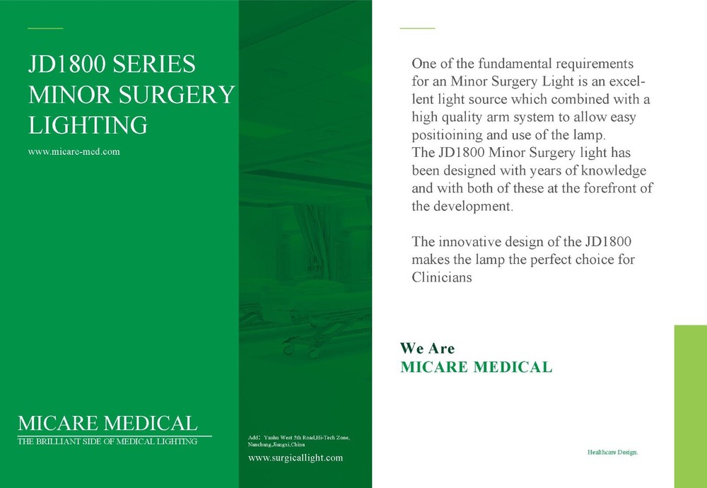 Surgical lamp JD1800 double ceiling light