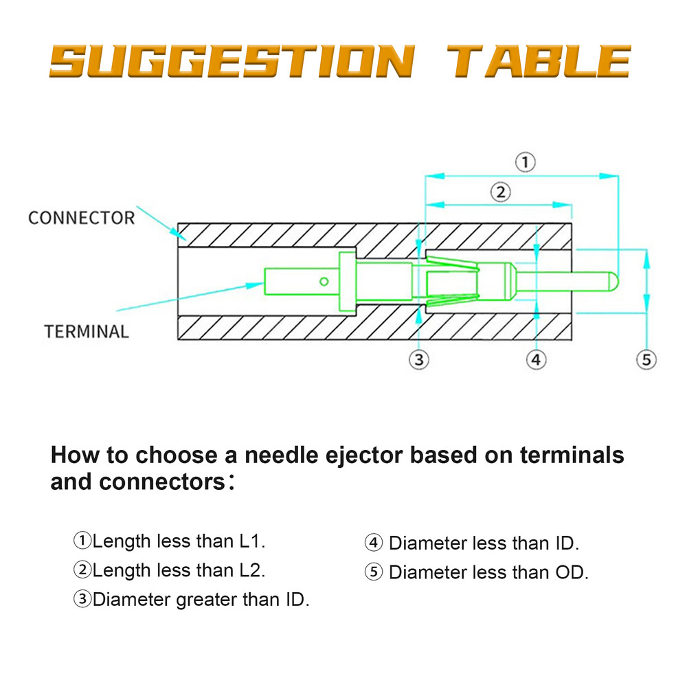 Extractor Tool Solid Contact Extraction Tools Removal TE/AMP /HARTING D SUB /HAN