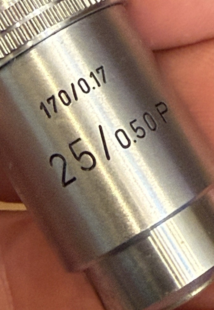 Leitz Wetzlar Germany Microscope Pol 25X 25/0.5 170/- Microscope Objective FAST