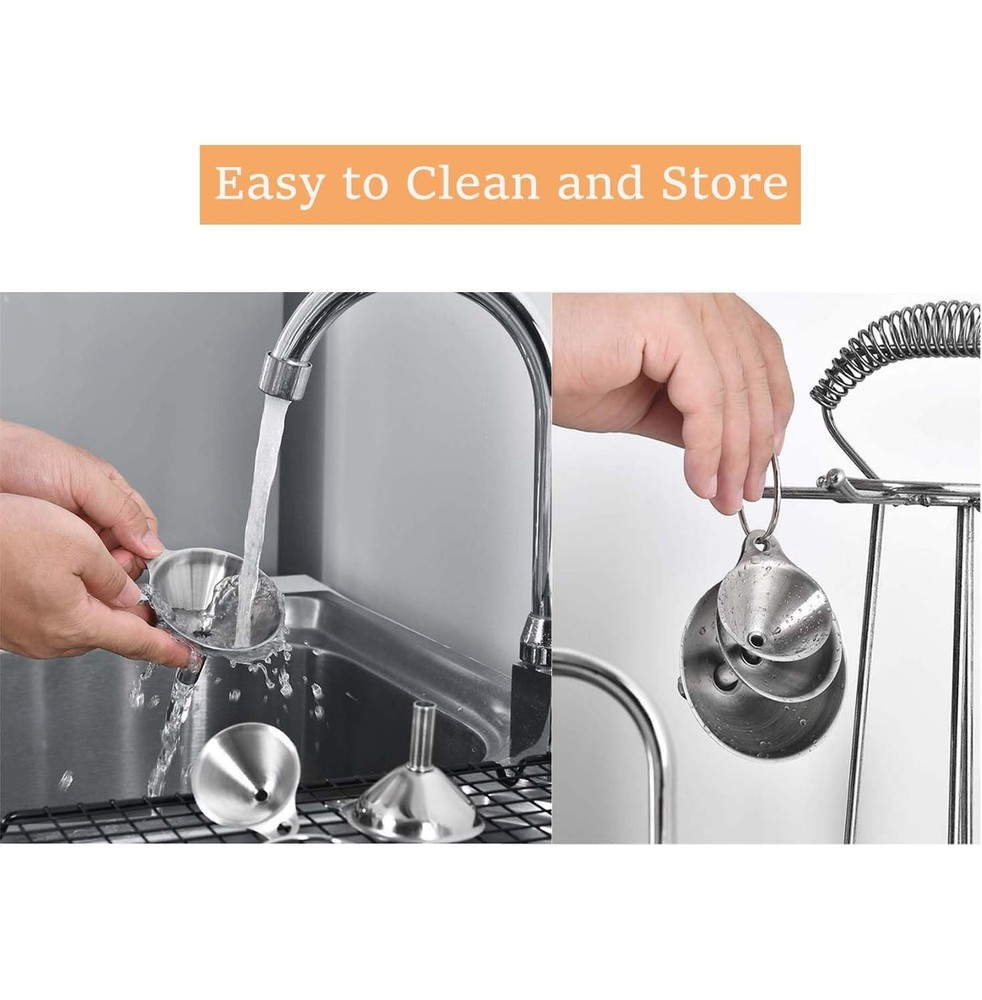 Versatile Mini Kitchen Funnel Set - 3 Sizes for Efficient Cooking & Storage