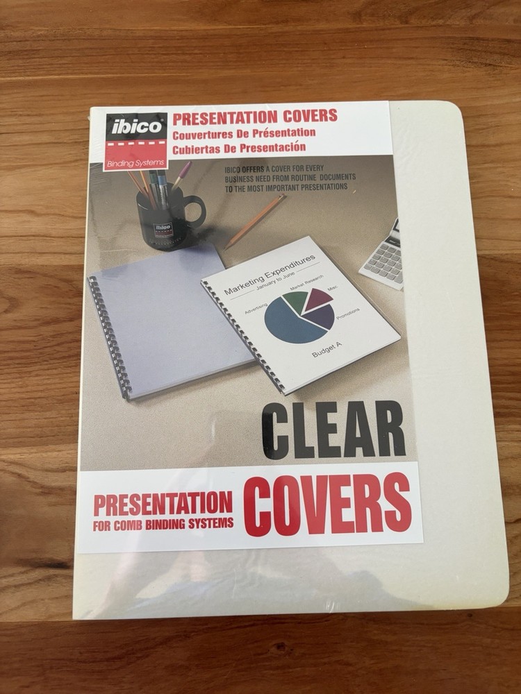 Ibico Clear Presentation Covers for Comb Binding Systems 25 Sheets