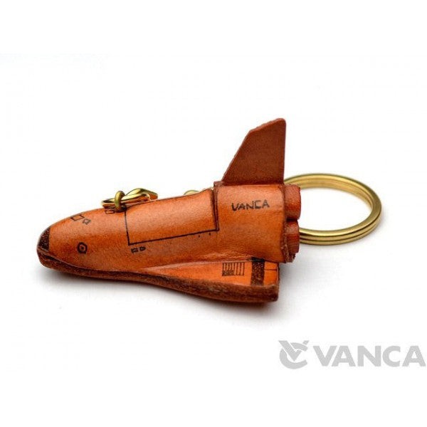 Space Shuttle Leather Keychain(L)