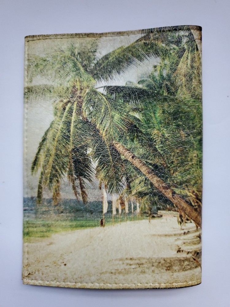 Tiny Book Cover 3.75x5" Palm Trees Beach Design