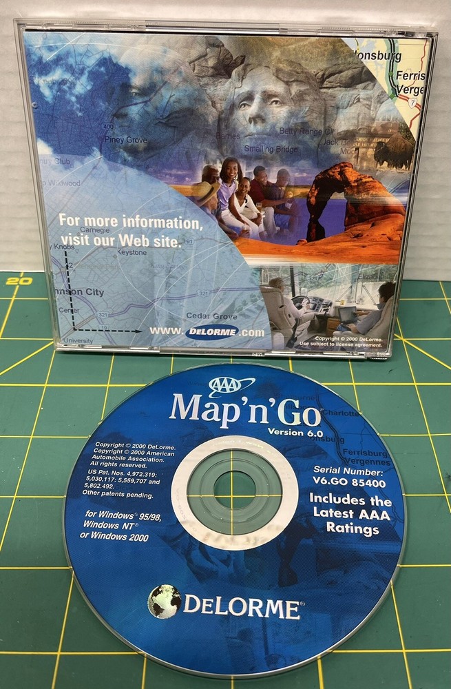DeLORME Map’n’Go Version 6.0 For Windows 95/98 Genuine!