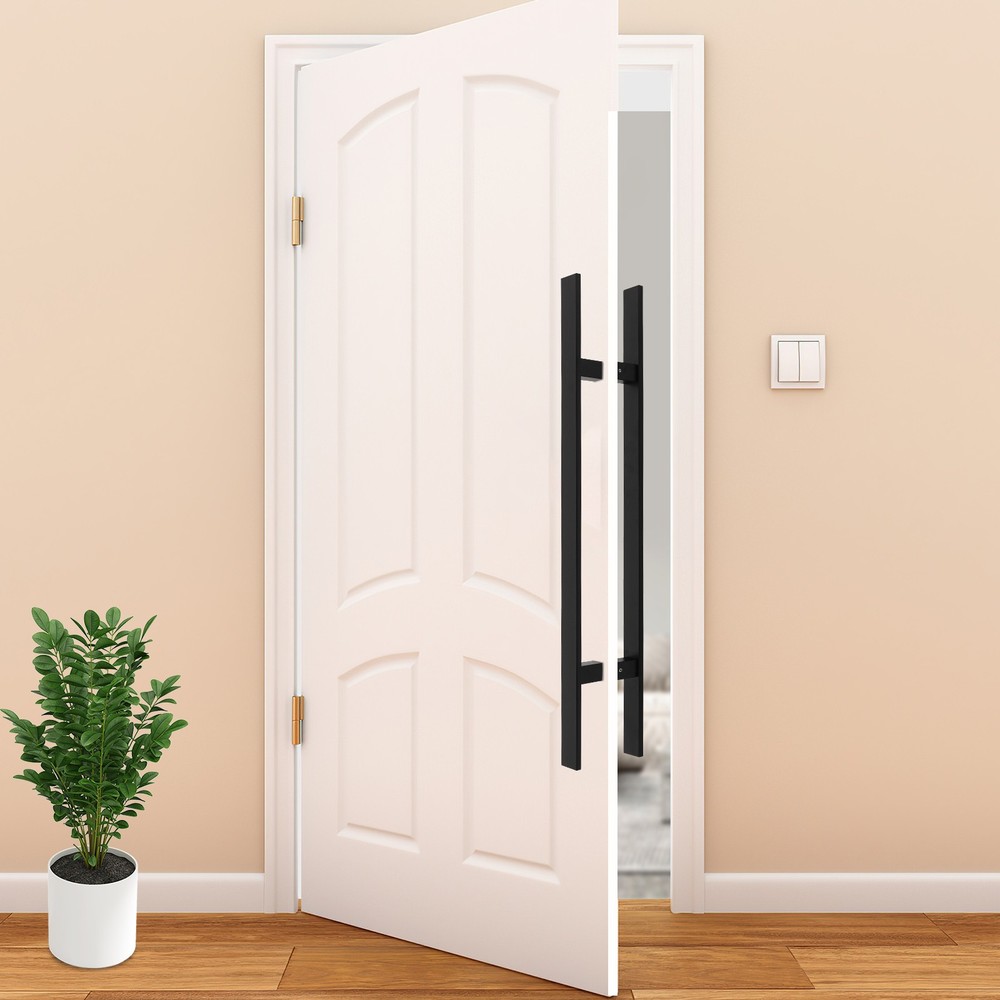 Stainless Steel Double Sided Push Pull Door Handle, H-shaped Door Pull Handle