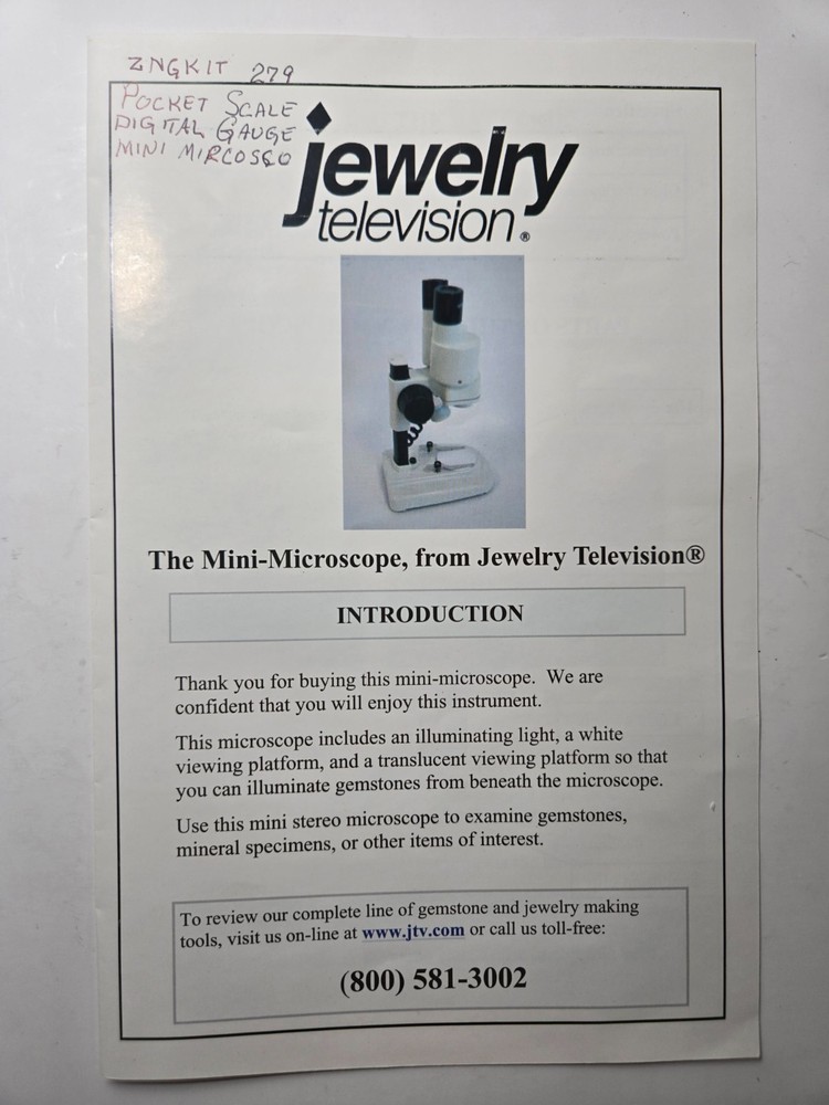 Compact Mini Microscope 10x Eye 2x Object