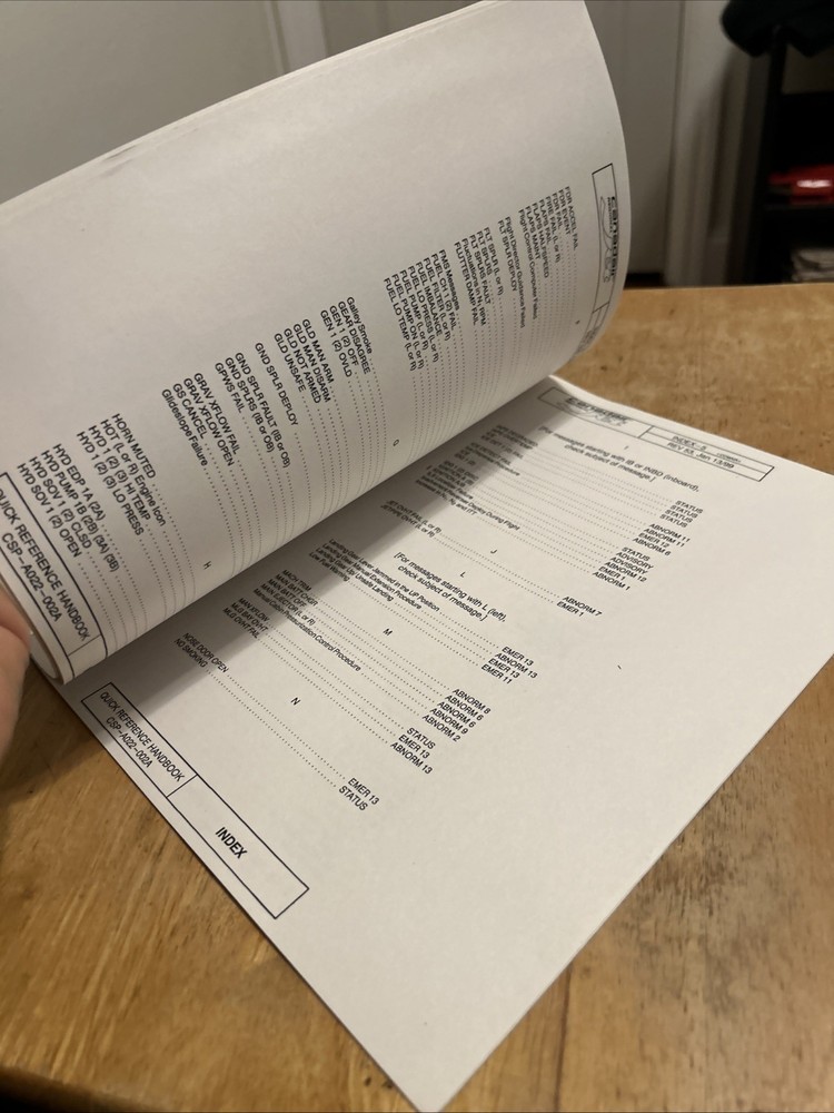 Comair Delta Quick Reference Handbook Canadair Regional Jet Model CL 600-2B19