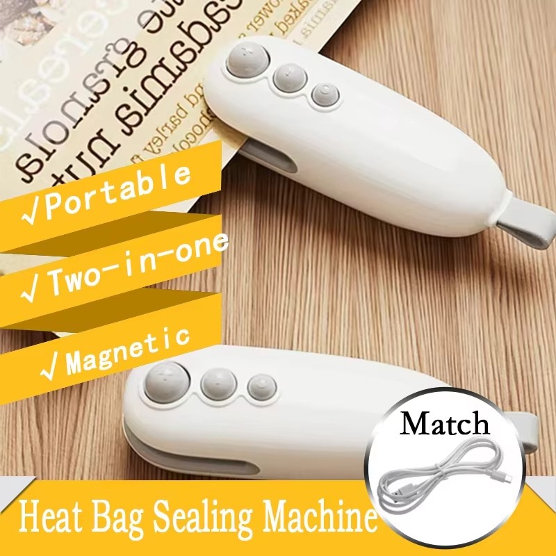 2 in 1 Chip Bag Sealer and Cutter Portable Handheld Snack Bag Sealing Machine