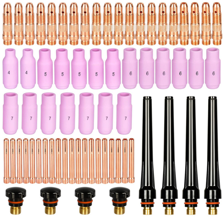 68pcs TIG Torch Consumables Accessories KIT for TIG Welding Torch PTA DB SR WP 1