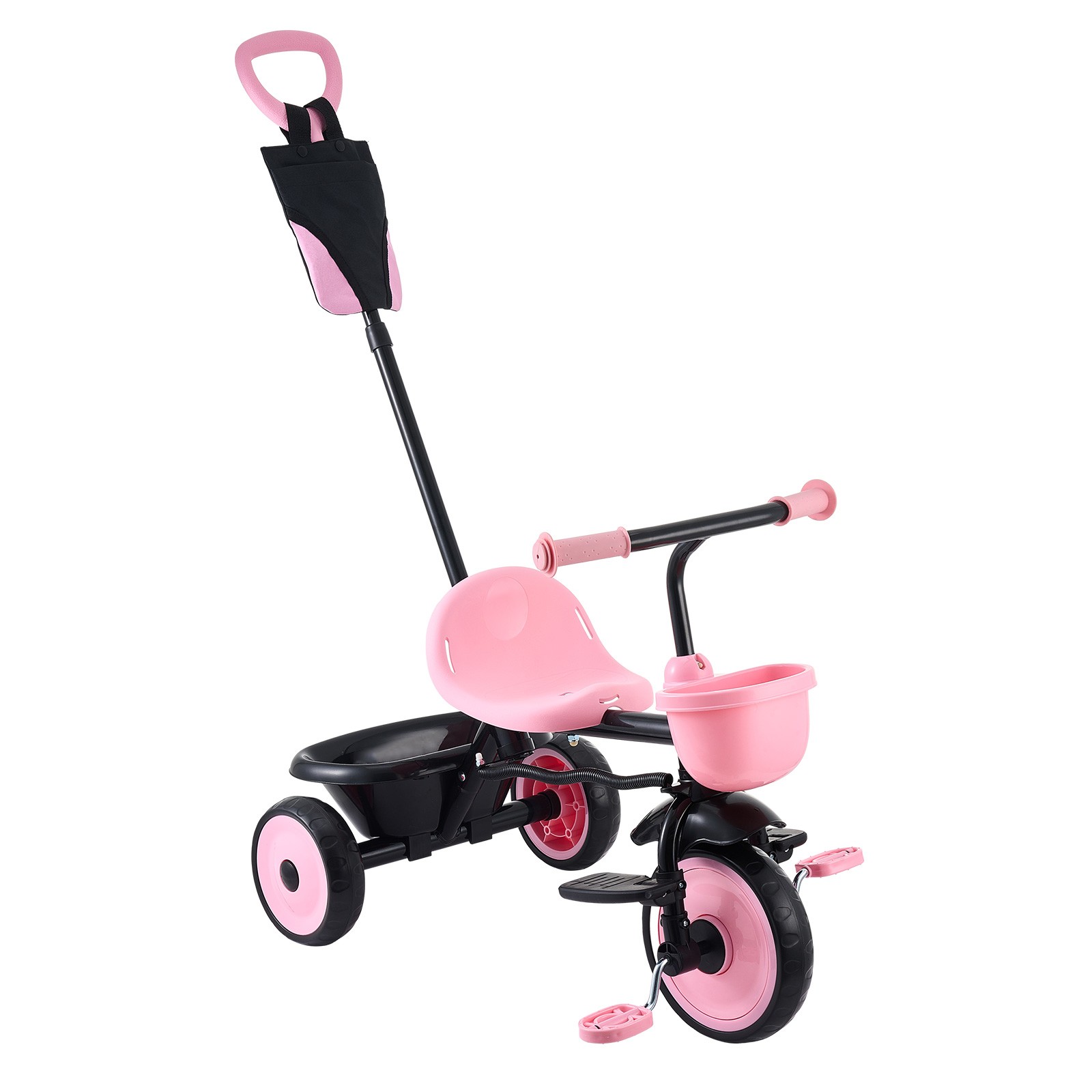 Uimoso Toddler Tricycle & Stroller for Ages 1.5-5 Kids Trike with Push Handle