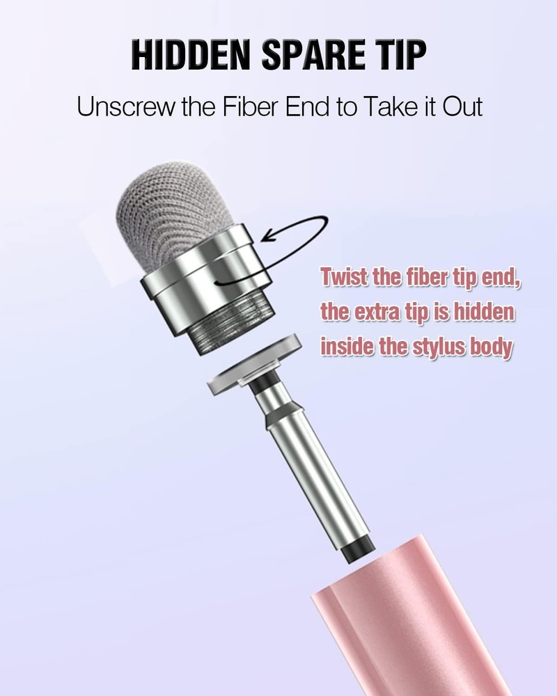 8 Pack Stylus Pens with Interchangeable Tips for All Touchscreen Devices