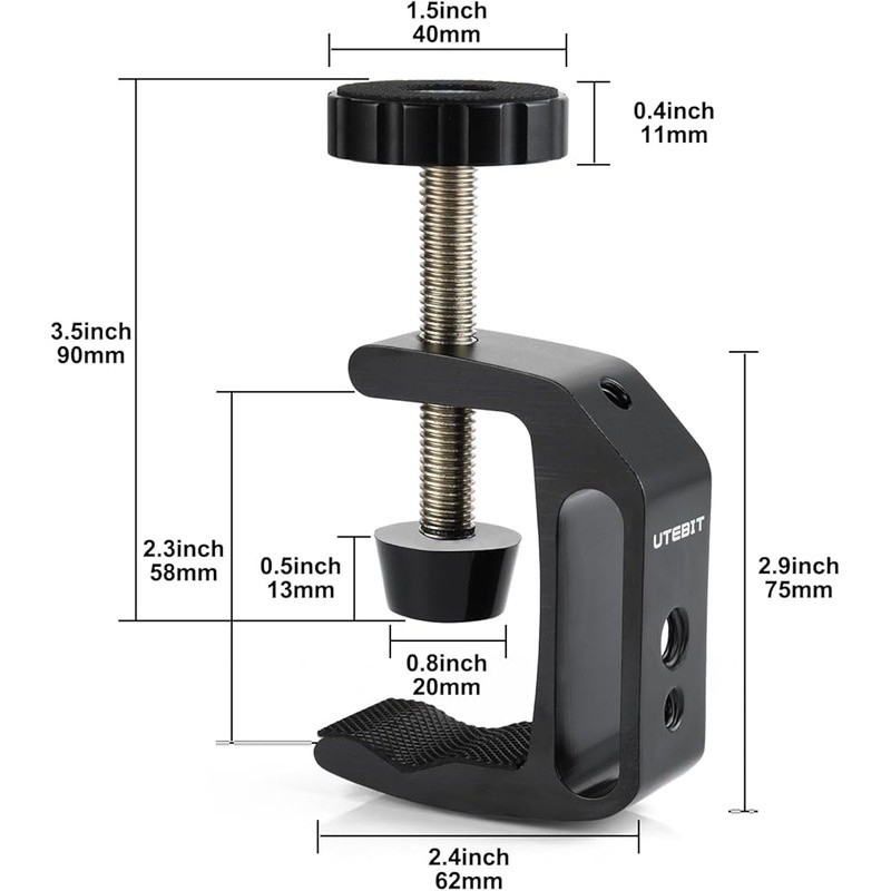 Durable Adjustable Mini C Clamp Set Woodworking Desk Table Bench Mounting New