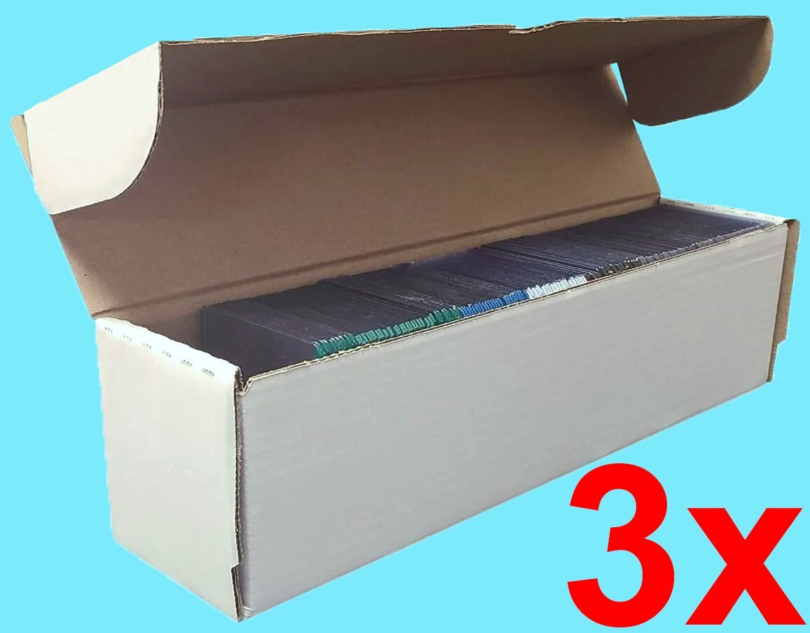 3 BCW 14 Inch 210 Toploader Cardboard Storage Boxes Trading Sports Baseball Card