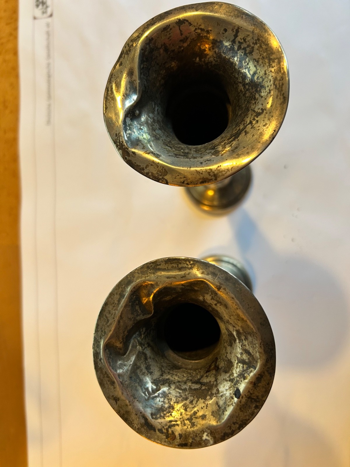 Pair Of Antique Solid Silver 18cm Candlesticks by Alexander Clark 1905