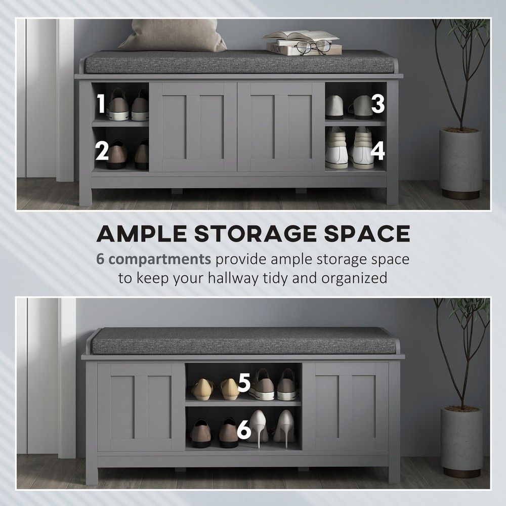 Shoe Storage Ottoman Bench Multi-Functional with Hidden Storage