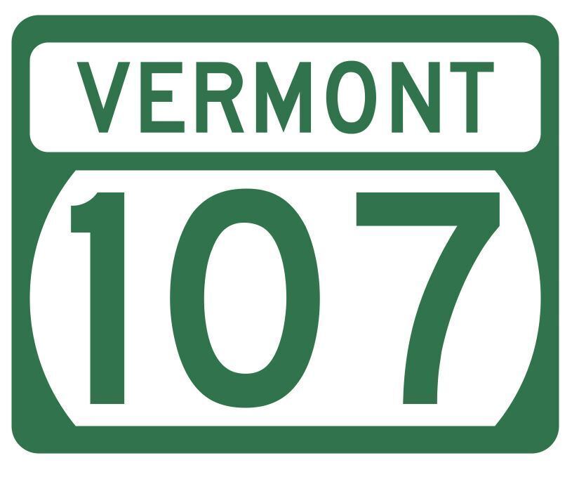 Vermont State Highway 107 Sticker Decal