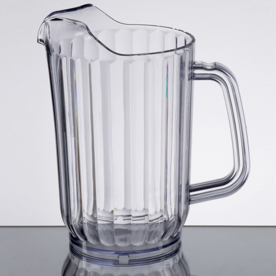 32 oz or 60 oz Clear SAN Plastic Water Pitcher BPA free