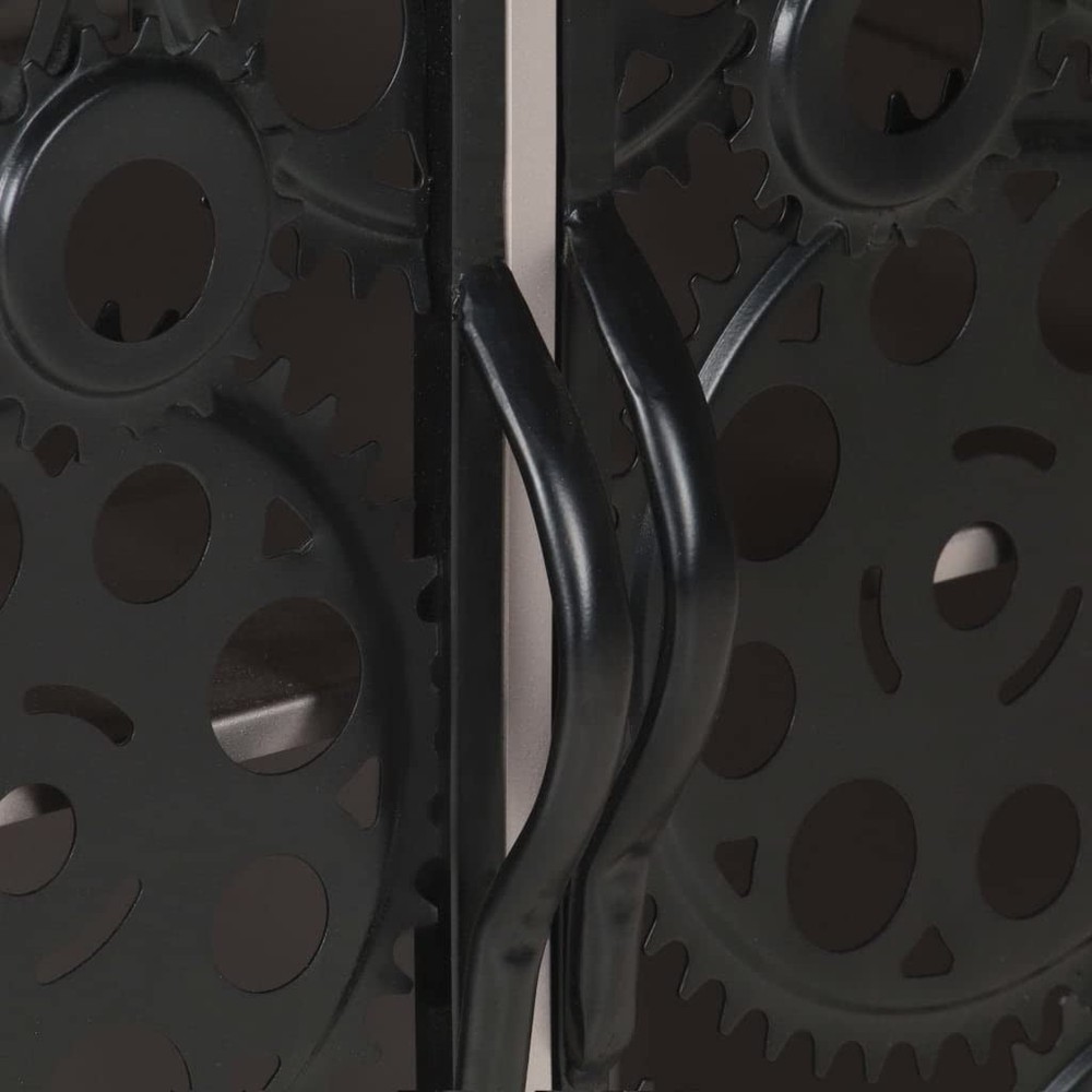 Industrial Sideboard Bicycle Chain Design Solid Mango Wood Iron Doors Drawer
