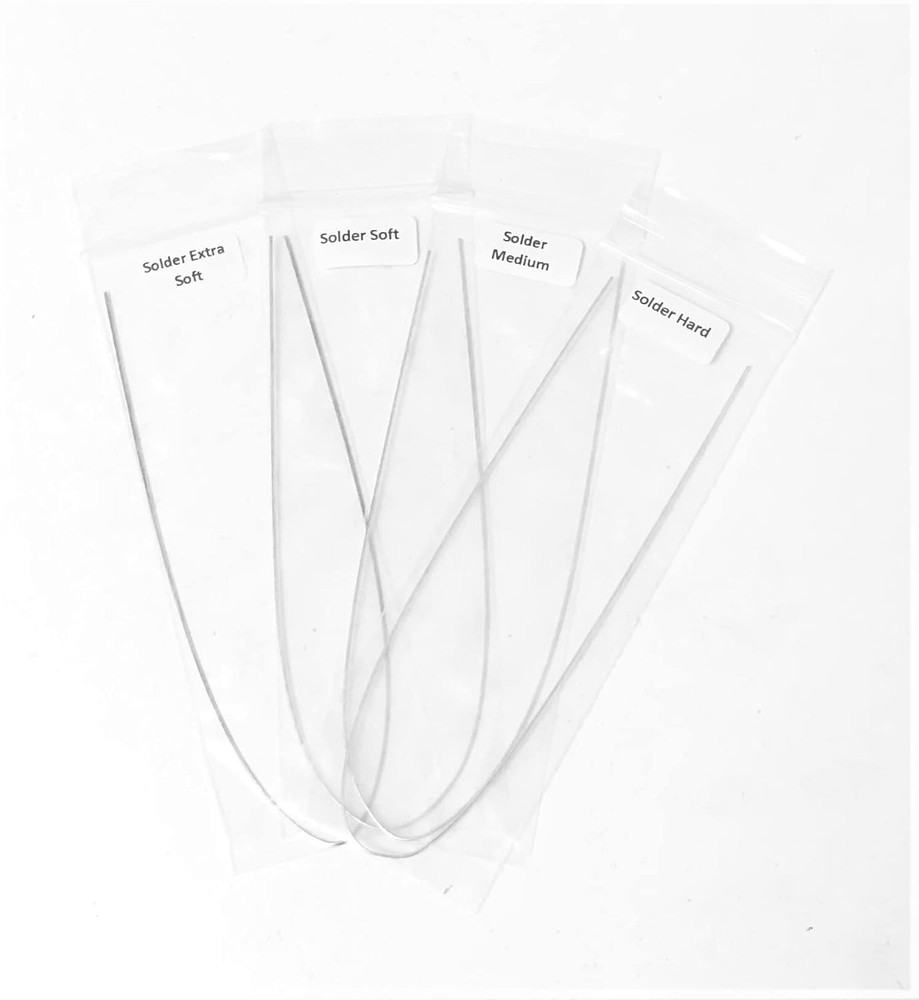 Assorted Silver Solder Wire Set with Extra Soft, Soft, Medium and Hard Grades