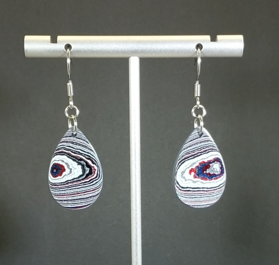 Michigan Fordite Earrings, Happy Agate Studio, EB110