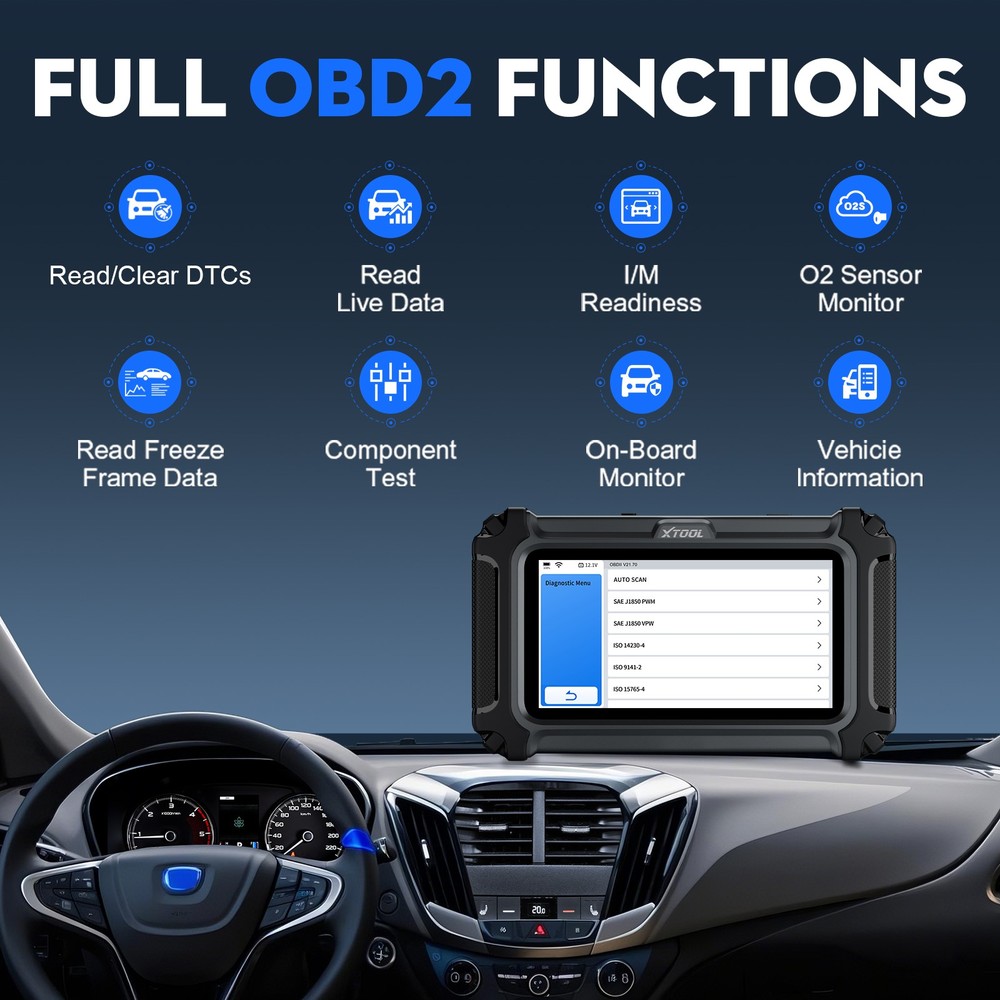 XTOOL D5 OBD2 Scanner Engine ABS SRS Transmission Diagnostic Tool Code Reader