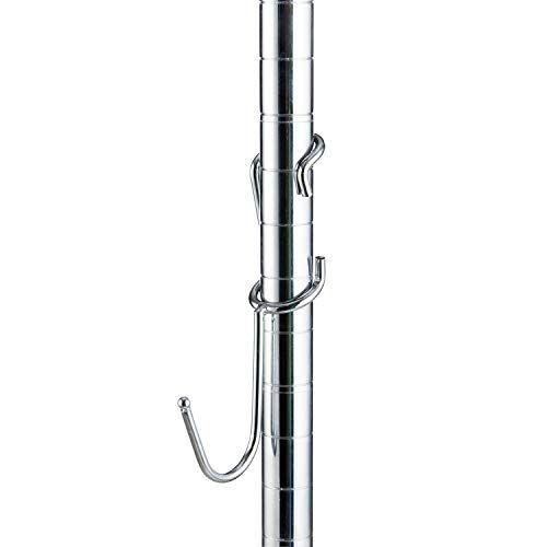 Sunway Tools Shelf Pole Hooks 5-Pack | J-Hook Chrome | 5-Pack: J-Hook,