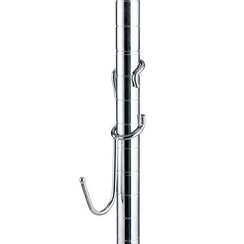 Sunway Tools Shelf Pole Hooks 5-Pack | J-Hook Chrome | 5-Pack: J-Hook,