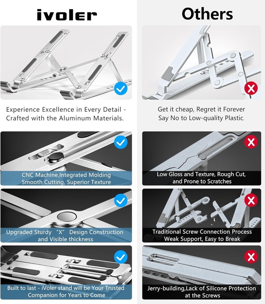 Adjustable Aluminum Laptop Stand Foldable