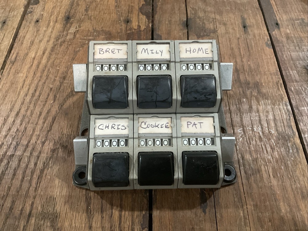 Vtg VEEDER-ROOT 4 Digit Mechanical Counter 6 Connected