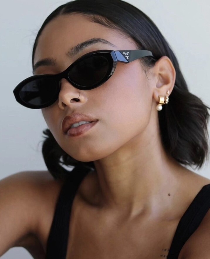 PRADA PR 26ZS 16K08Z Black Dark Grey Women's 55 mm Sunglasses