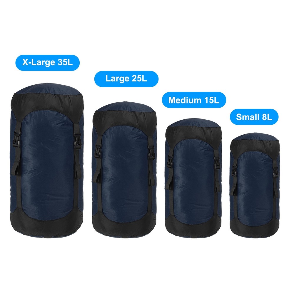 Compression Stuff Sack, 18L Waterproof Sleeping Bag, Dark Blue