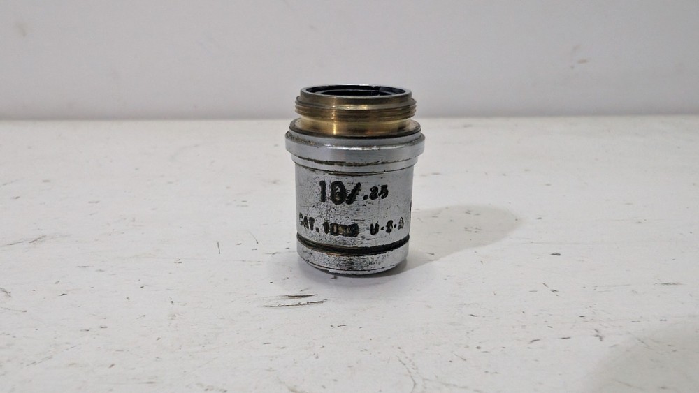 10X AO Plan Achro Objective CAT 1019 Microscope American Optical 10/.25
