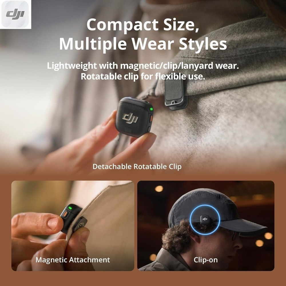 DJI Mic 2 (2TX + 1RX + ChargingCase) Advanced Mini Wireless Microphone