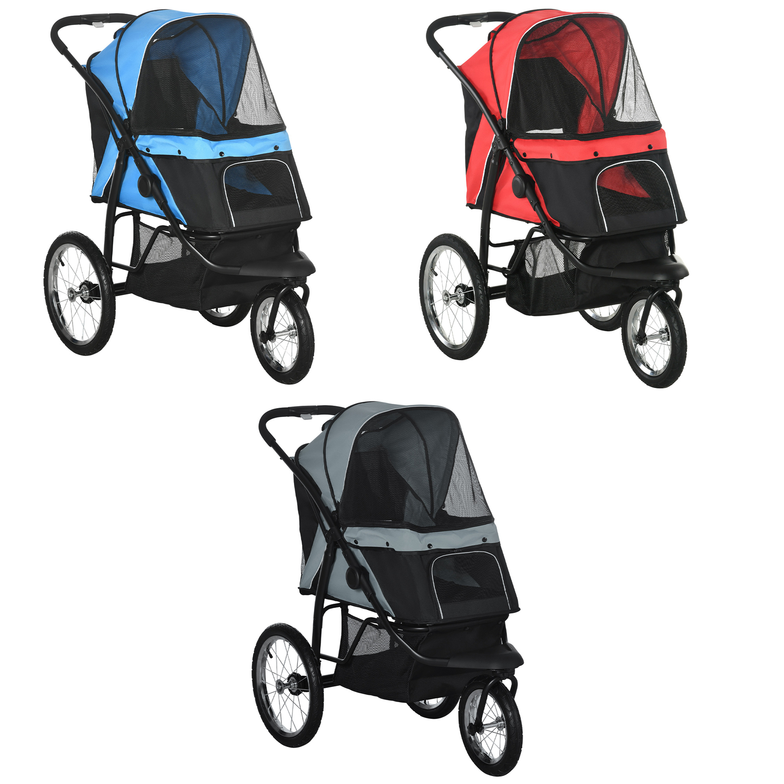 PawHut Foldable Pet Stroller for Small and Medium Dogs