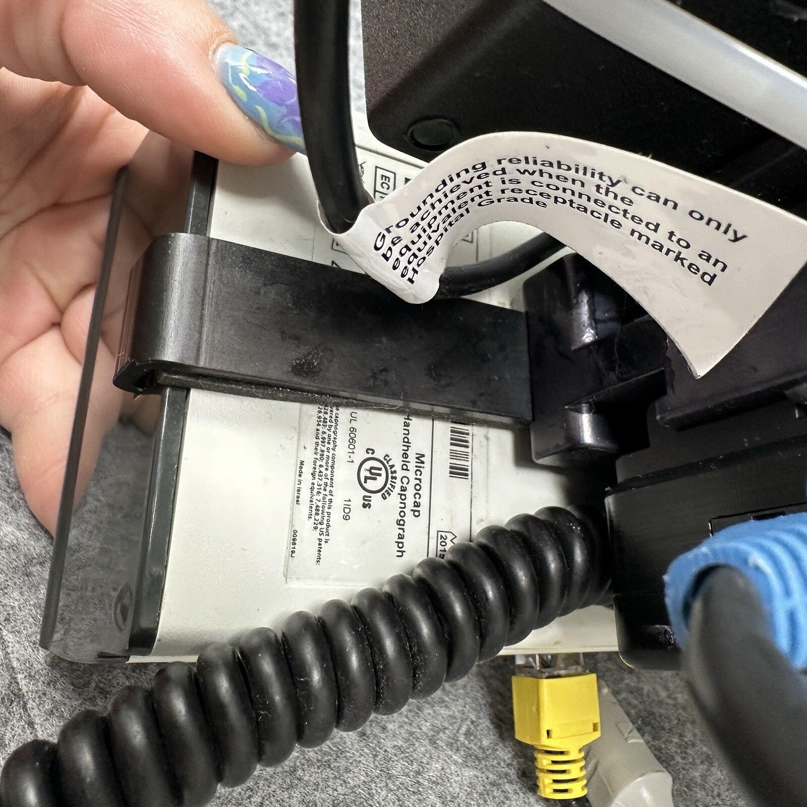 Microstream ETCO2 Capnograph Oridion Microcap Monitor With Mount With Adapter