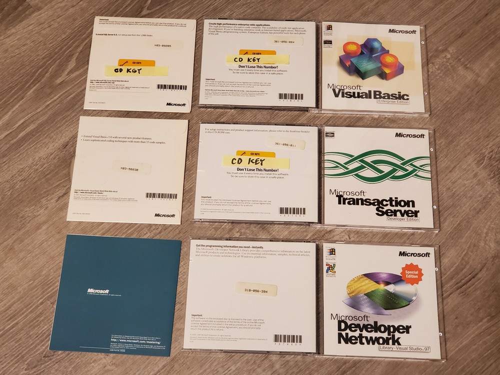 Microsoft Visual Basic Enterprise Edition 5.0 Upgrade Box Set with KEYS