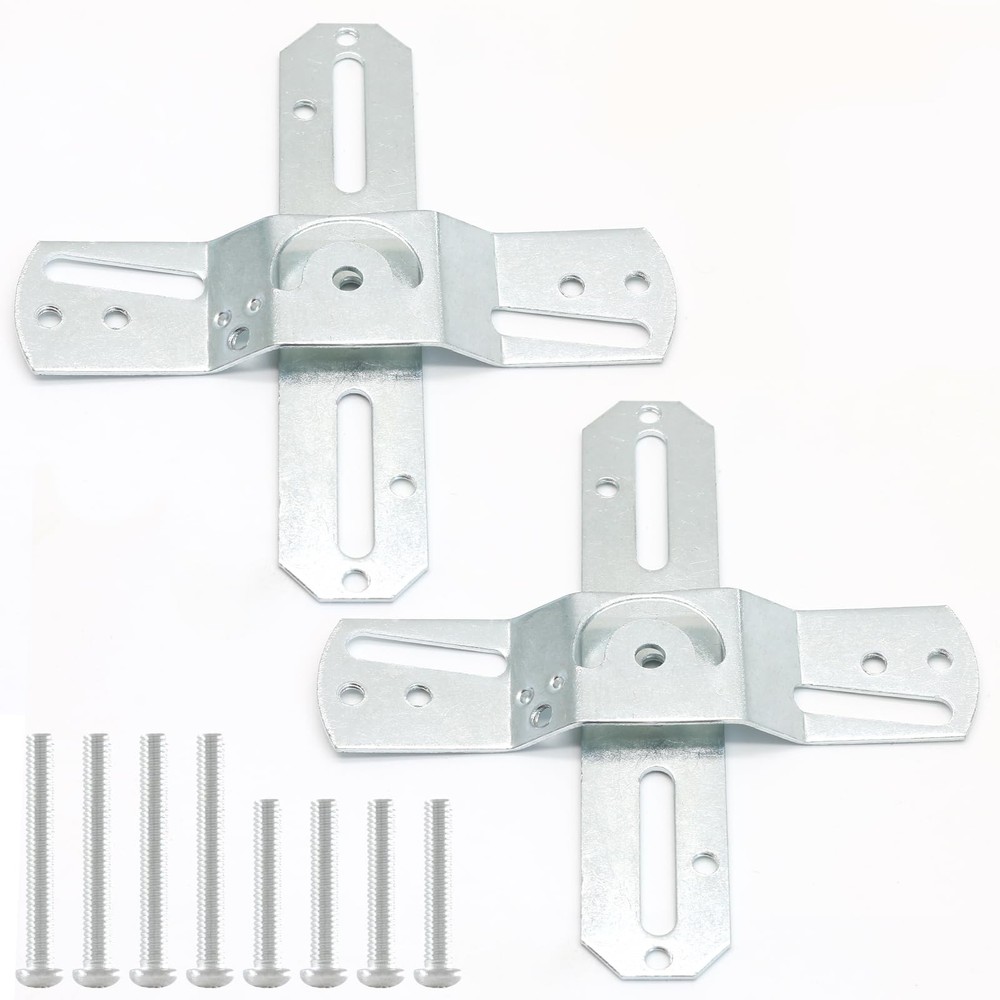 Luomorgo 2 Sets 4" Light Fixture Mounting Bracket, Universal 2 Sets, Silver