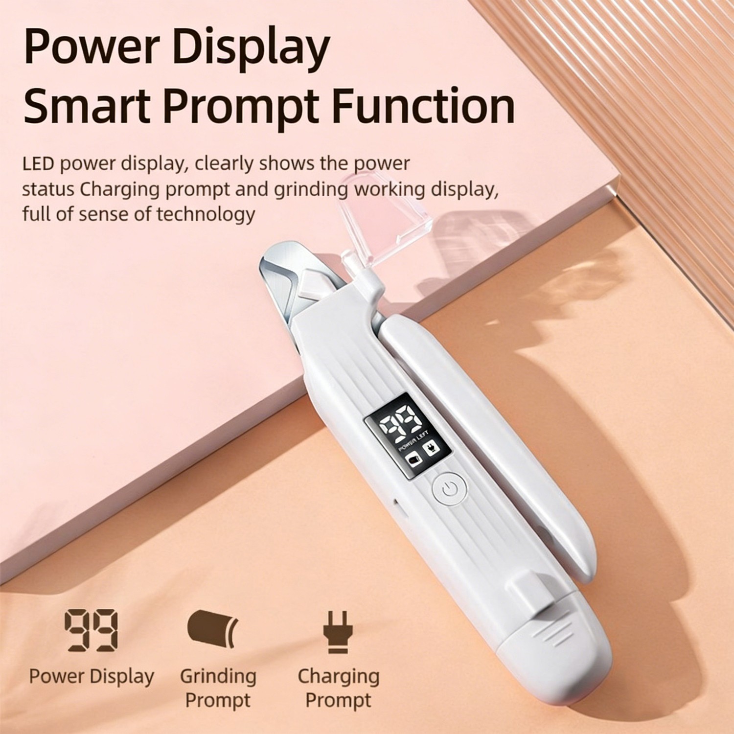 2-in-1 Dog Cat Nail Clippers Grinder with Light, USB Trimmers for L/M/S Pet Claw