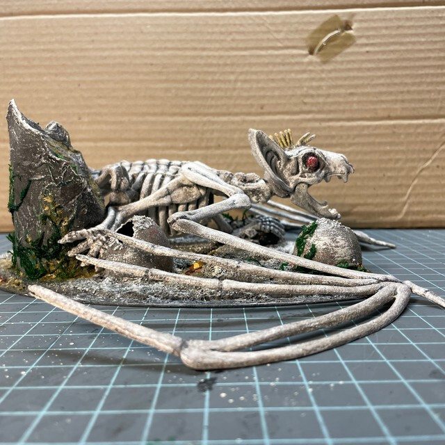 Handpainted Dragon Bone Diorama with Removable Base