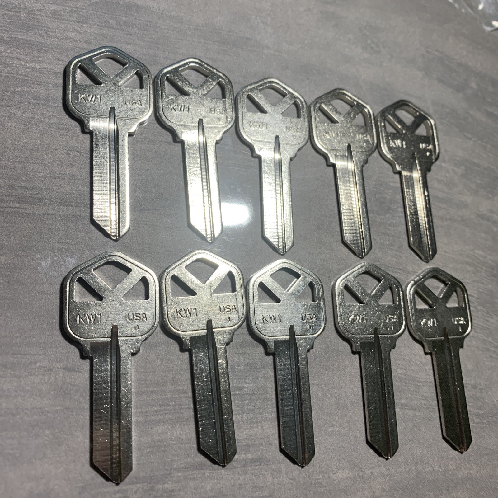 KWIKSET KW-1 House Key Blanks Nickel 10 PACK Maintenance RE Agency-Apartments