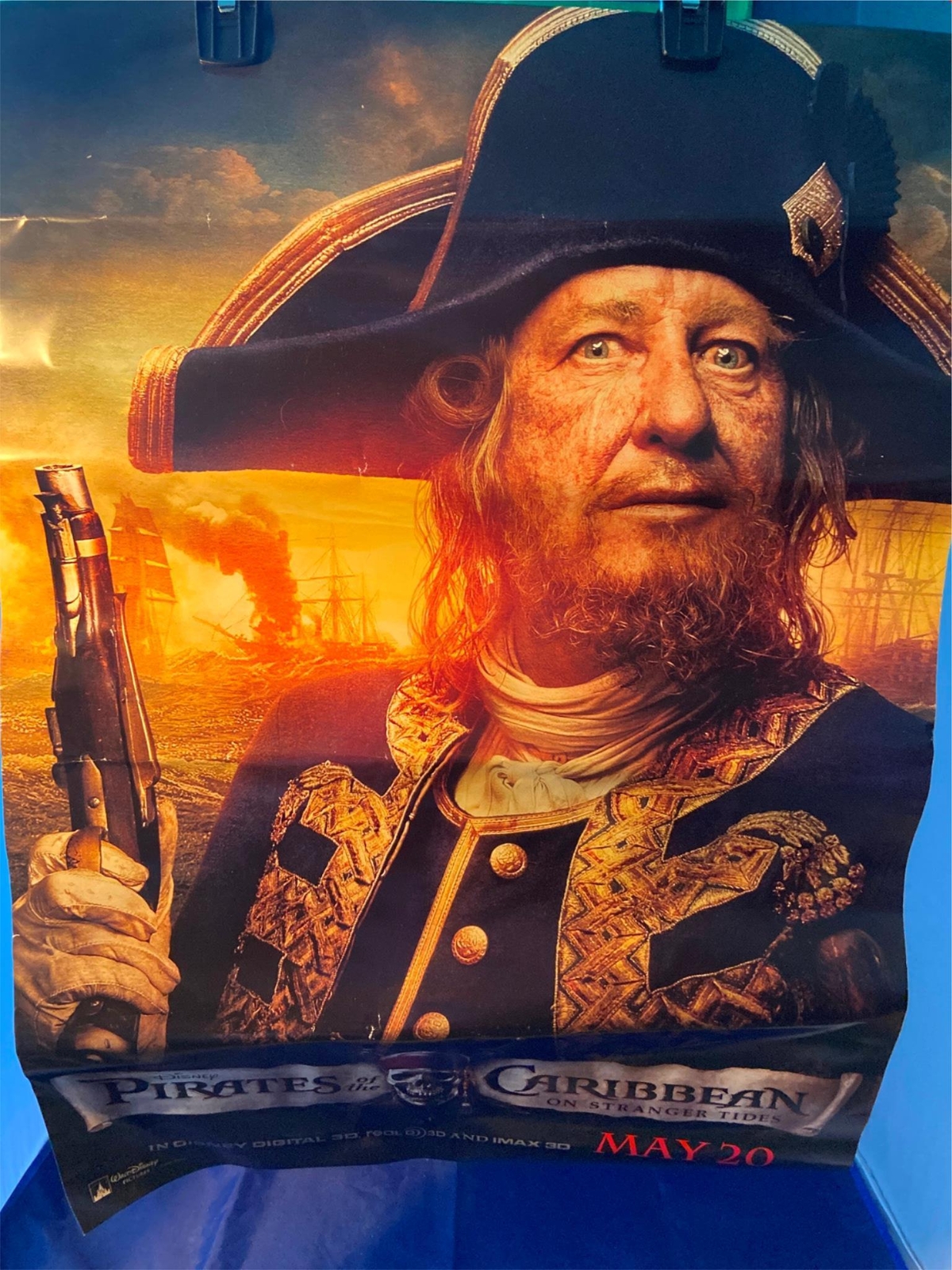 Pirates of the Caribbean On Stranger Tides Movie Poster Barbossa Blackbeard 2011