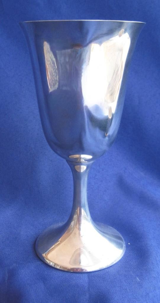 2 Sterling Silver Goblets Manchester #954 6.5 in tall 10 oz capacity 244 grams